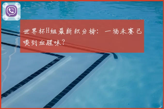 世界杯H组最新积分榜:一场未赛已嗅到血腥味?